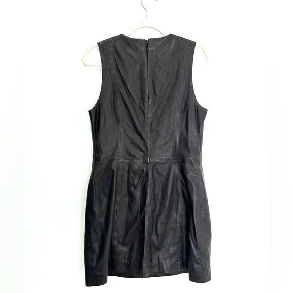 7 FOR ALL MANKIND Black Leather Mini Dress - Picture 4 of 5